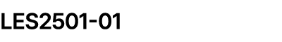 LES2501 01