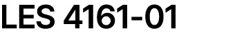 LES 4161 01