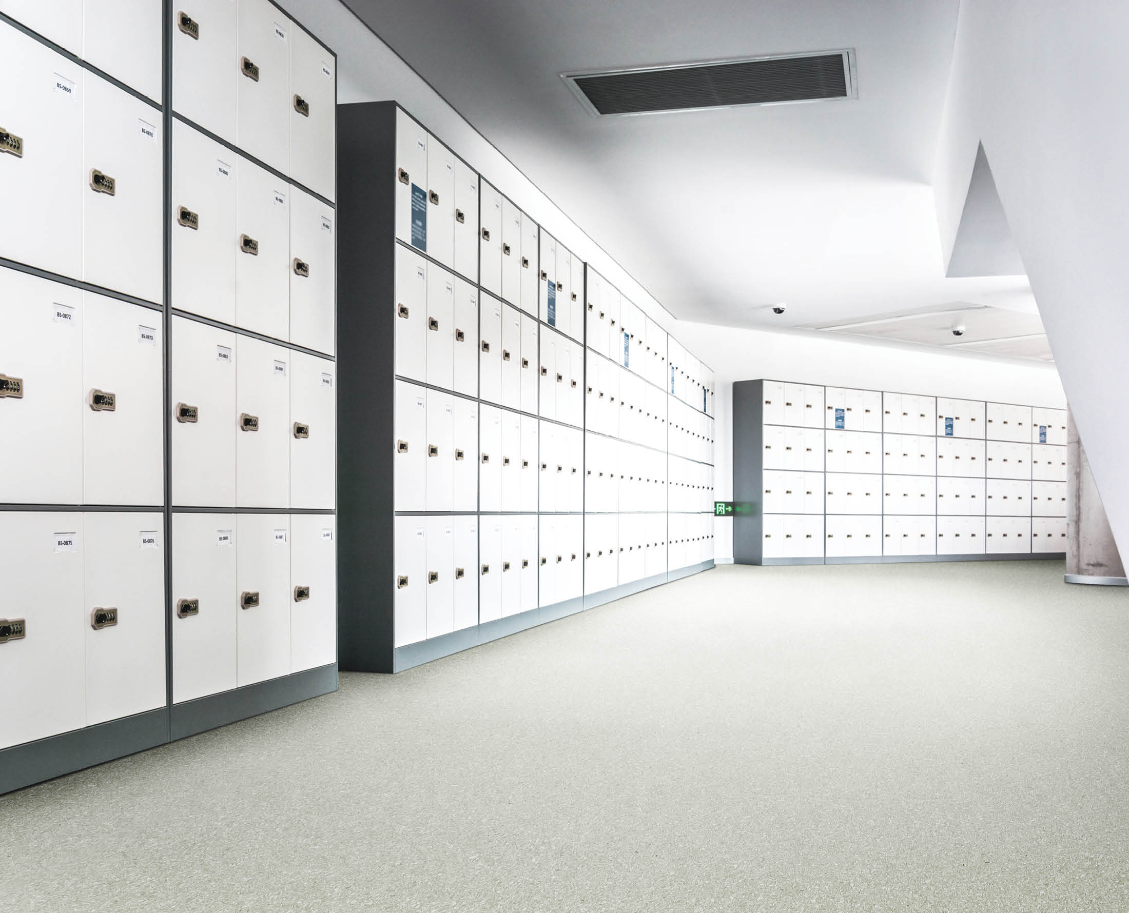 A row of school lockers 