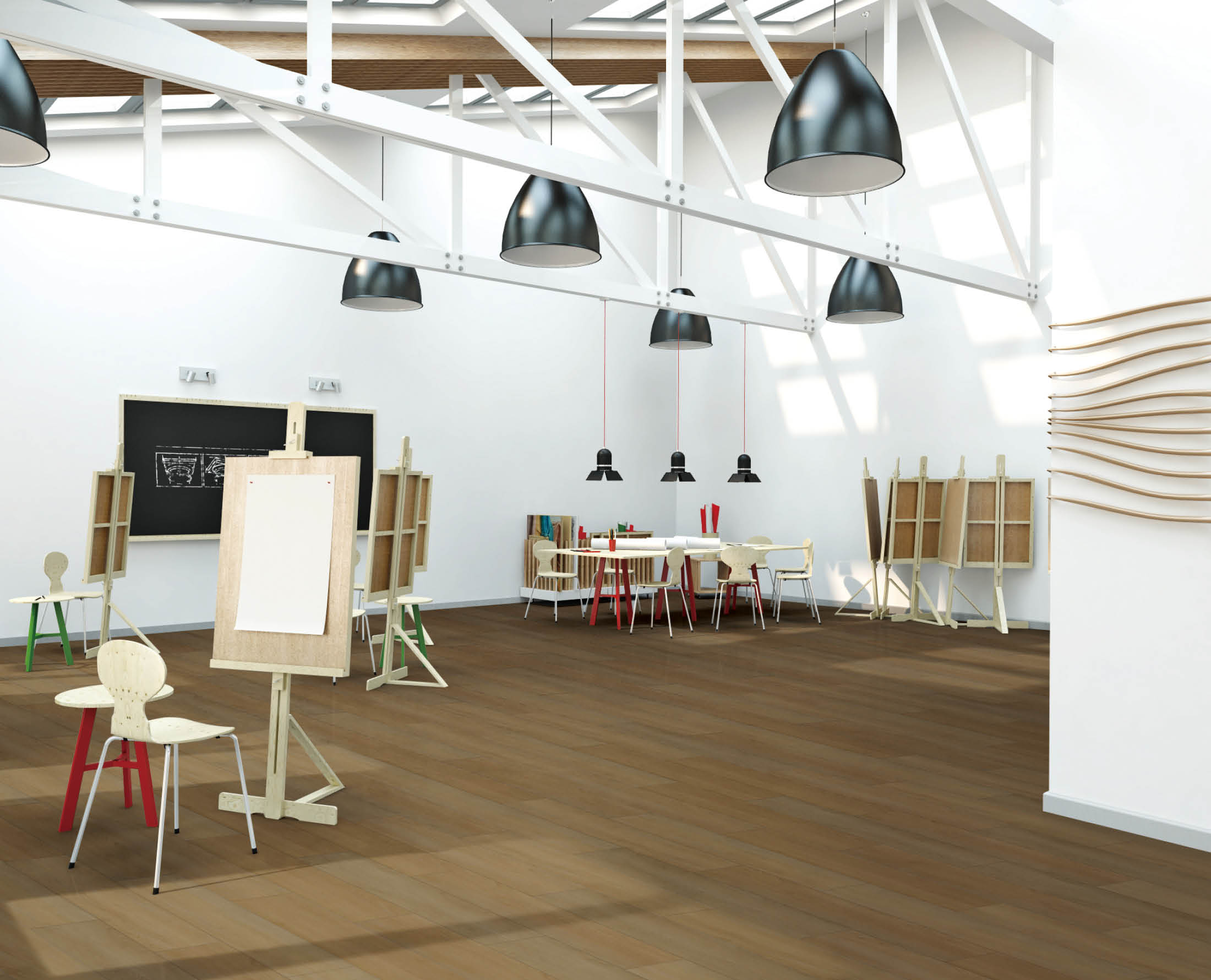 modern interior of artist s workshop  High resolution illustration ; Shutterstock ID 54976801