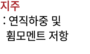 지주 : 연직하중 및 휨모멘트 저항