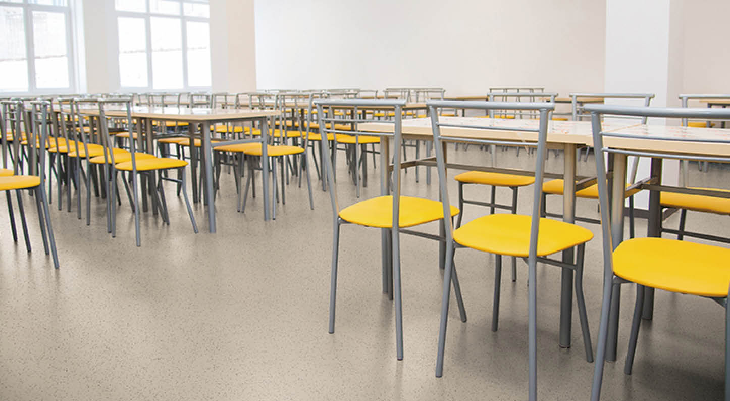 Modern new school building  Cafeteria in modern school