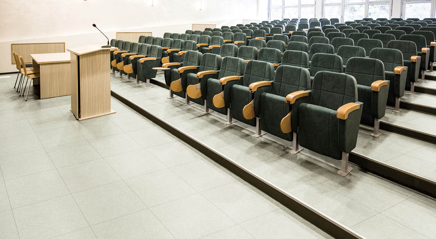 Empty lecture hall at the university 