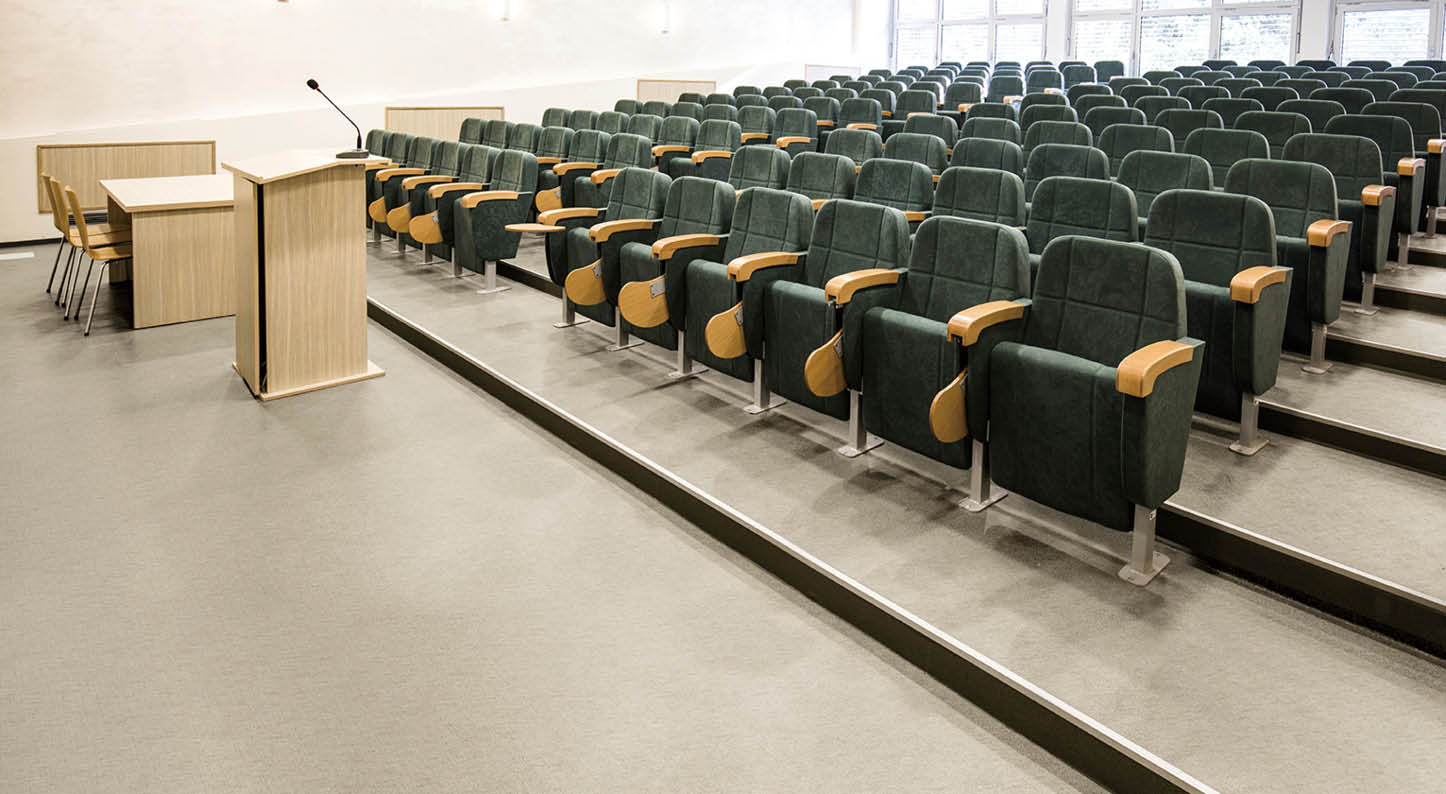 Empty lecture hall at the university 