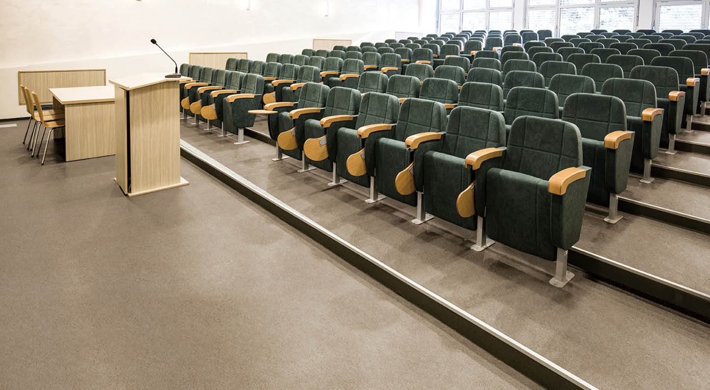 Empty lecture hall at the university 
